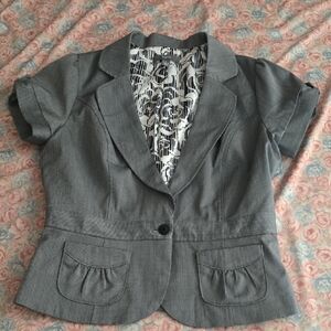 Apt. 9 Charcoal Short Sleeve Blazer